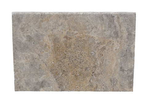 Silver Travertine Tumbled Exterior Pool Coping  16X24" 2"